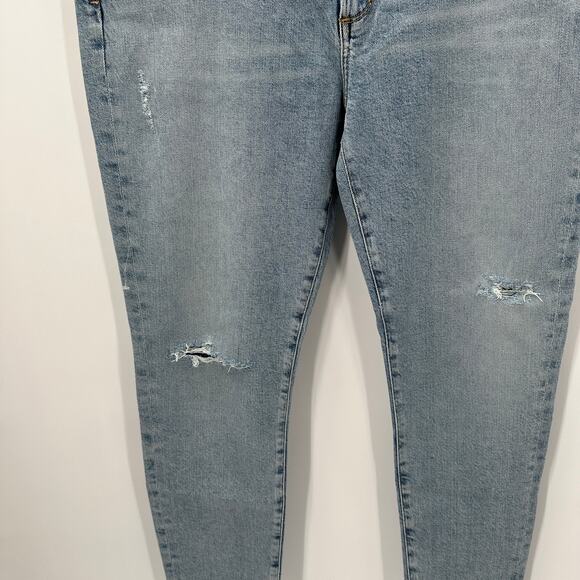 AGOLDE NWT Sophie Mid Rise Ankle Distressed Denim Jean in Shrine // 32 - Picture 6 of 13
